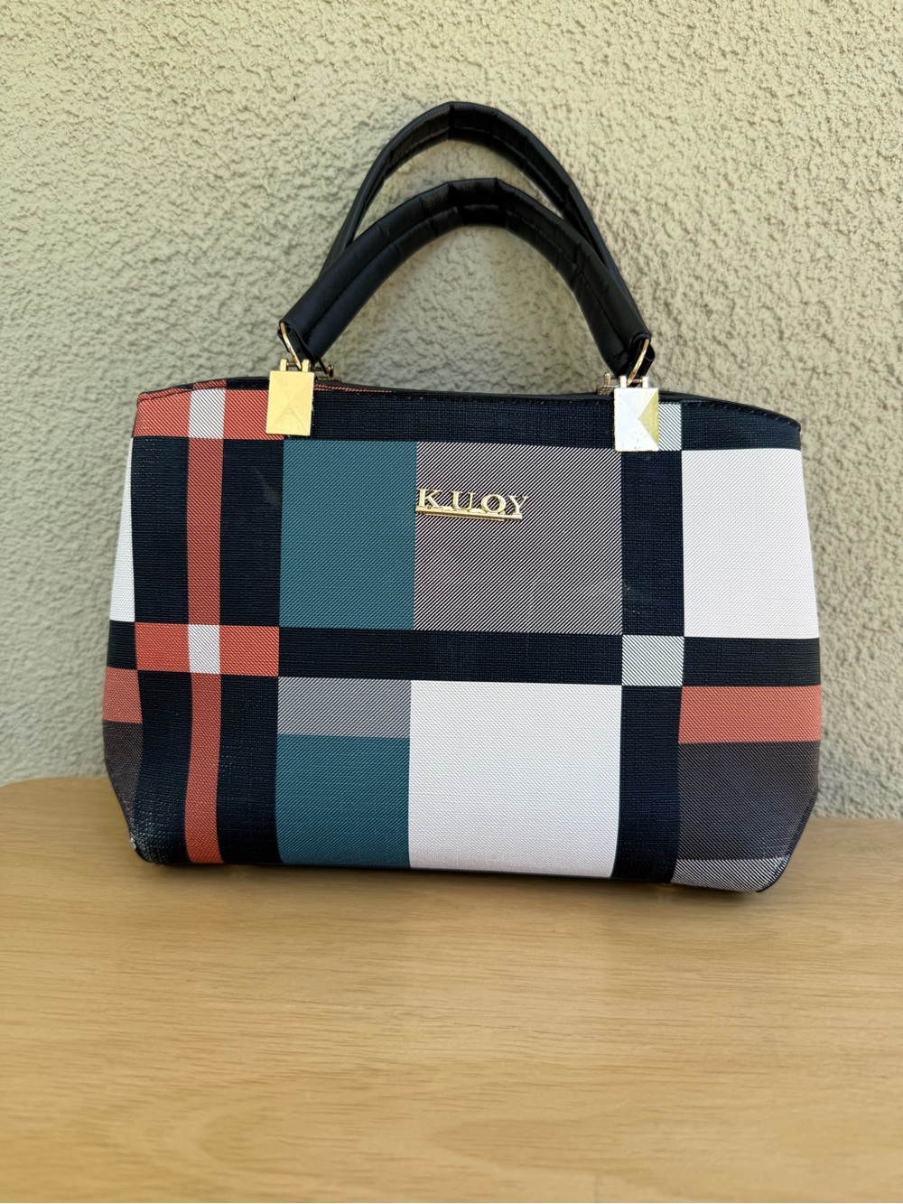 Kuoy Plaid Handbags Shoulder
Bag Tote Purse Messenger
Satchel